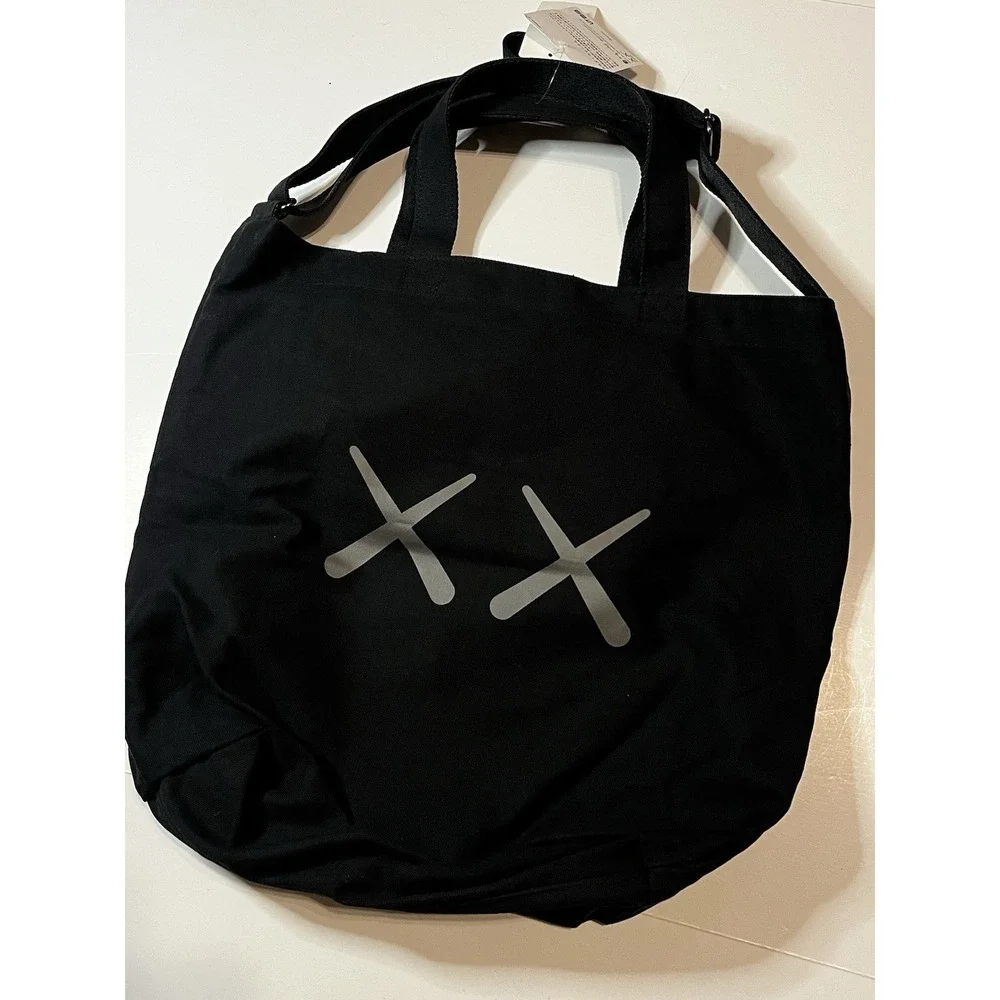 Uniqlo KAWS Andy Warhol Japan Limited Edition Black 2 Way Tote Bag NWT